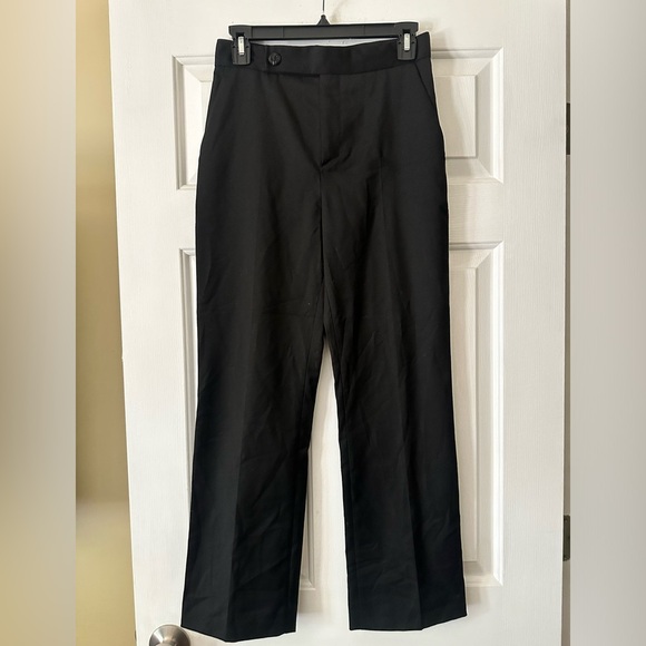 Maje wool blend Black high-waisted straight-leg trousers. Size Fr 36/ US 4 - Picture 1 of 6